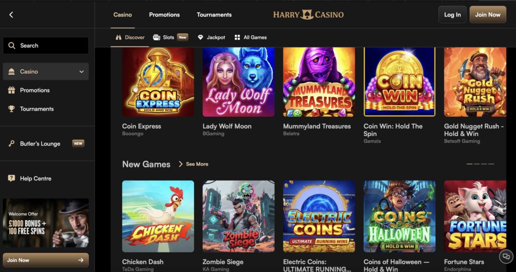 new UK online casino - Harry Casino