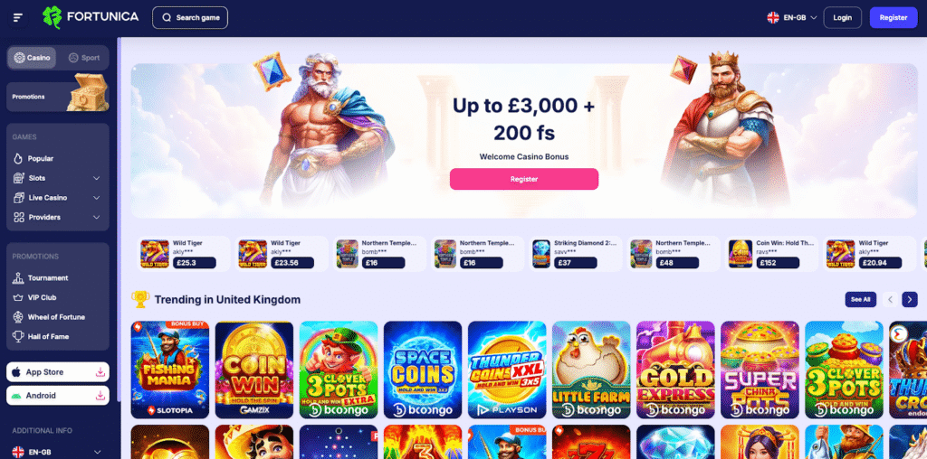 Fortunica casino - Best American Online Slots